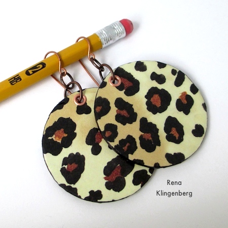 Animal Print Earrings - Tutorial by Rena Klingenberg