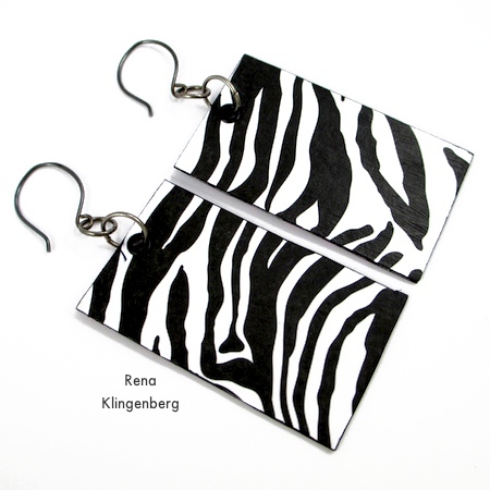 Animal Print Earrings - Tutorial by Rena Klingenberg