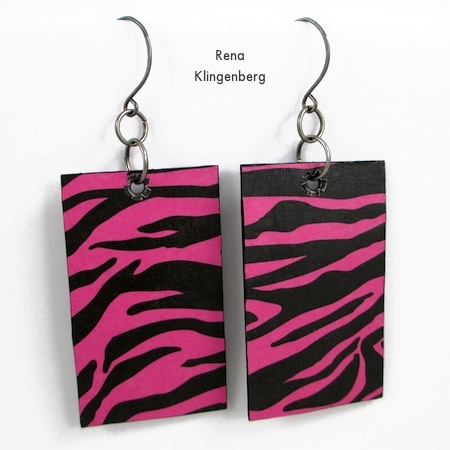 Animal Print Earrings - Tutorial by Rena Klingenberg