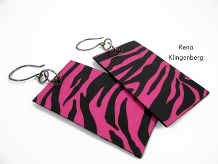 Animal Print Earrings - Tutorial by Rena Klingenberg
