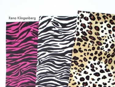 Scrapbooking paper for Animal Print Earrings - Tutorial by Rena Klingenberg