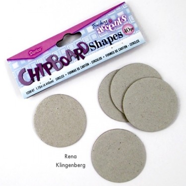 Chipboard circles for Animal Print Earrings - Tutorial by Rena Klingenberg