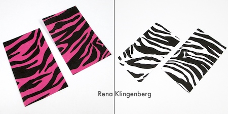 Paper for front and back of Animal Print Earrings - Tutorial by Rena Klingenberg