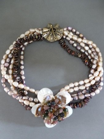 Mother of All Pearl" Choker by Dana C Smith