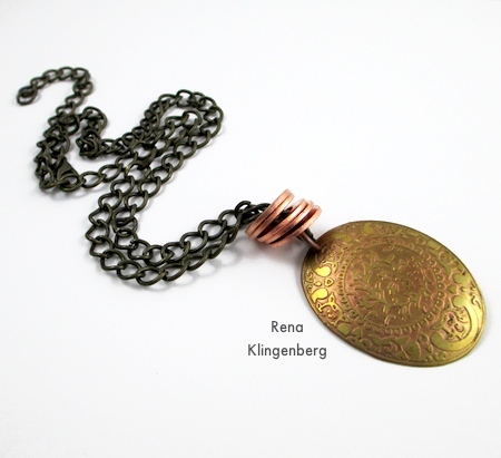 Stacked Rings Necklace - Tutorial by Rena Klingenberg