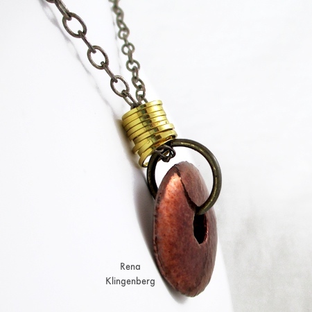 Stacked Rings Necklace - Tutorial by Rena Klingenberg