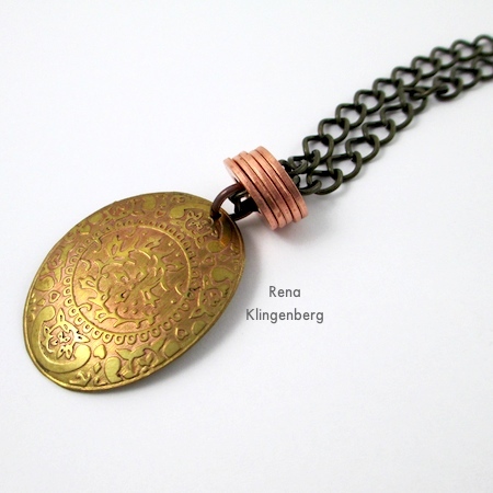 Stacked rings on Stacked Rings Necklace - Tutorial by Rena Klingenberg