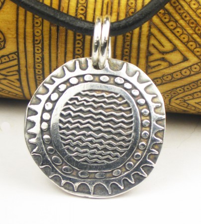 Fine Silver SW Petroglyph Del Sol Pendant