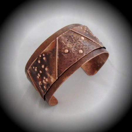Double Layer Fold Double Layer Fold Formed and Textured Copper Cuff by Dianne Culbertson-Jacques - featured on Jewelry Making Journal