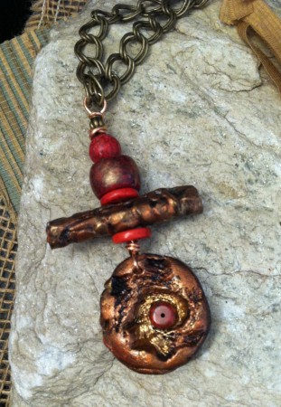 Polymer clay necklace by Susan Anderson  - featured on Jewelry Making Journal