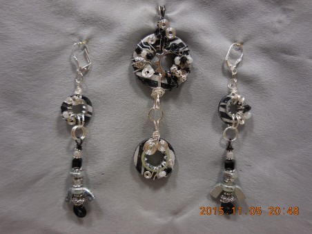 Custom Order Blinged Hardware Washer Jewelry Set by Lisa Wiseman