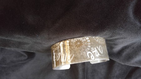 "You Are Amazing" acid etched aluminum bracelet by Mischelle  - featured on Jewelry Making Journal