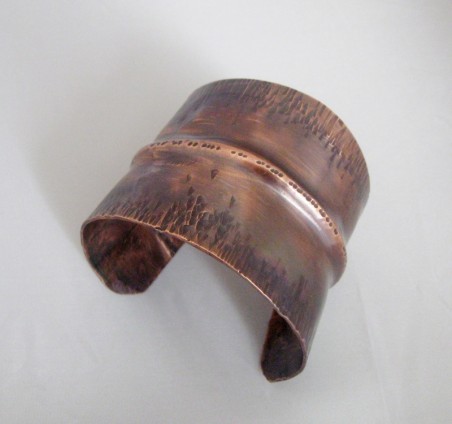 Fold formed copper cuff by Dianne Culbertson-Jacques - featured on Jewelry Making Journal