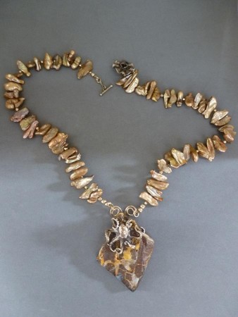 Octopus on a Rock Necklace by Dana C Smith - featured on Jewelry Making Journal
