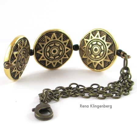 Beads and Chains Bracelet - Tutorial by Rena Klingenberg