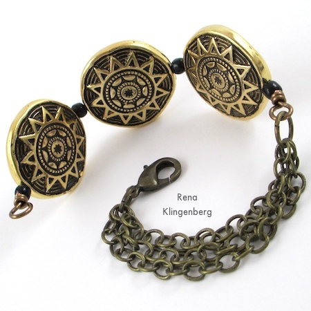 Beads and Chains Bracelet - Tutorial by Rena Klingenberg