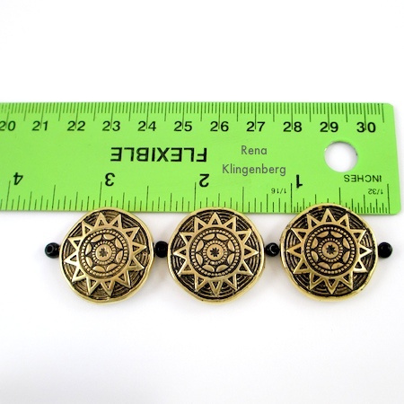 Measuring beads for Beads and Chains Bracelet - Tutorial by Rena Klingenberg