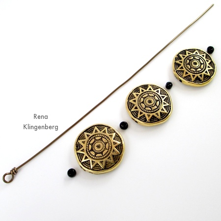 Measuring beads for Beads and Chains Bracelet - Tutorial by Rena Klingenberg