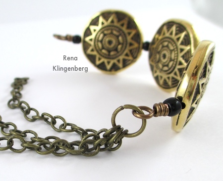 Assembling Beads and Chains Bracelet - Tutorial by Rena Klingenberg