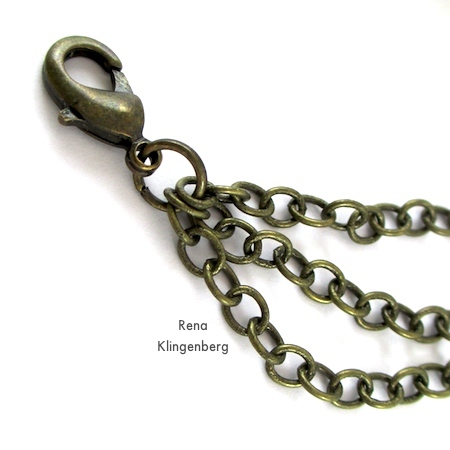 Assembling Beads and Chains Bracelet - Tutorial by Rena Klingenberg