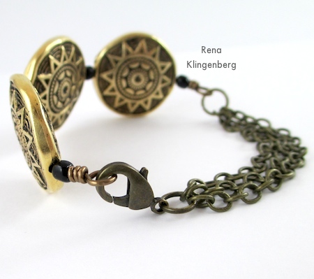 Beads and Chains Bracelet - Tutorial by Rena Klingenberg