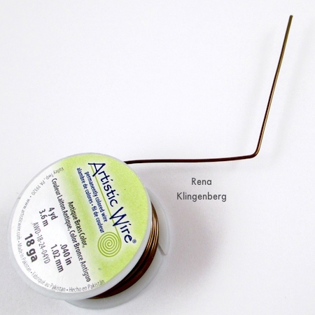 Bent wire for Beads and Chains Bracelet - Tutorial by Rena Klingenberg