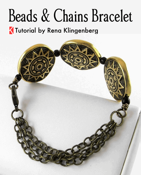 Beads and Chains Bracelet - Tutorial by Rena Klingenberg