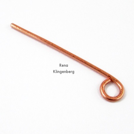 Wire loop for Tranquility Necklace - Tutorial by Rena Klingenberg