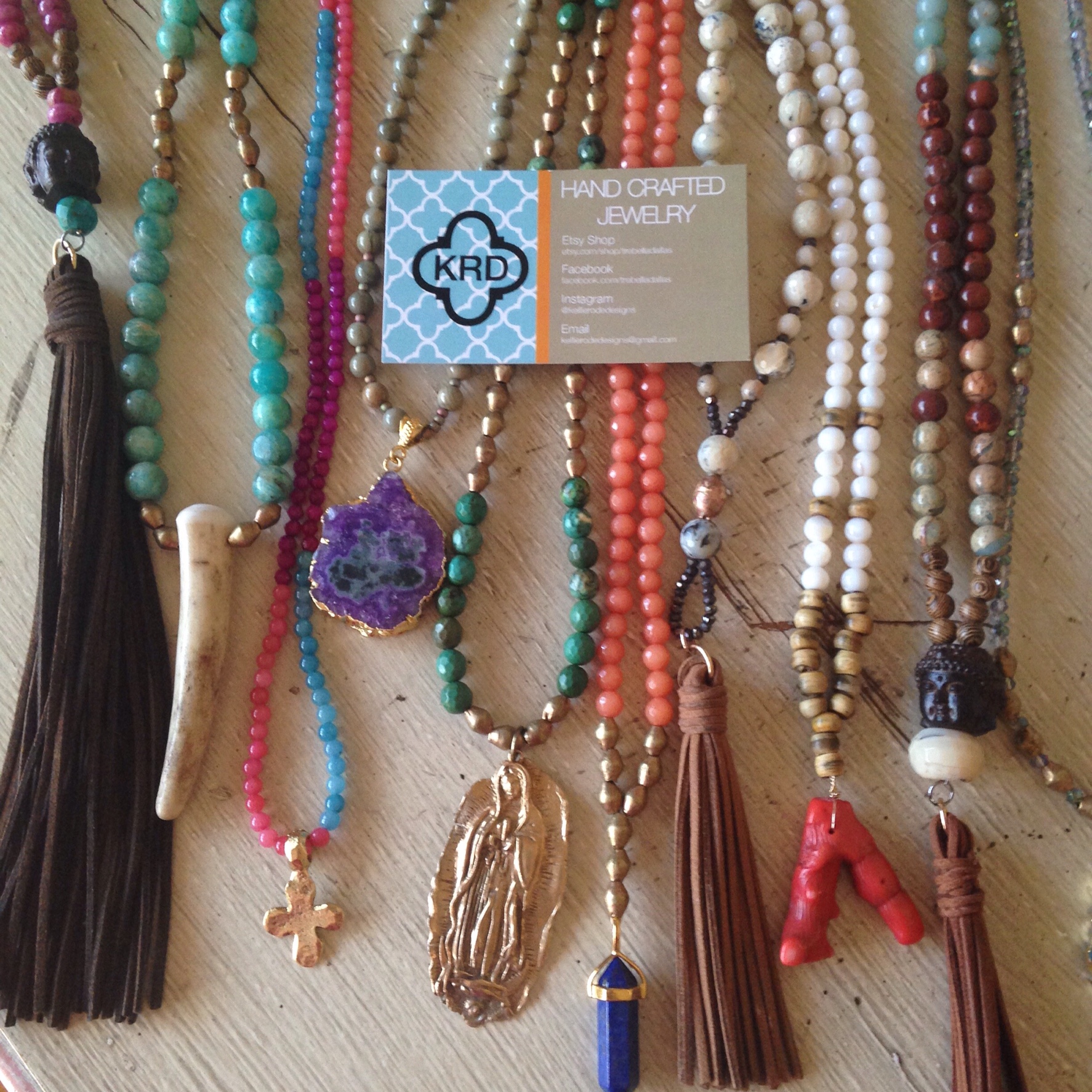 Long colorful necklaces by Kellie Rode Designs - featured on Jewelry Making Journal