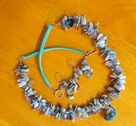 Spring Ocean Designs Necklace by Rebecca Doremus - featured on Jewelry Making Journal