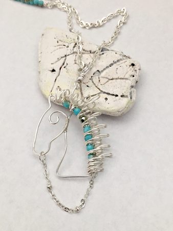 Silver Wire Horse Necklace by Kelly Tibbetts  - featured on Jewelry Making Journal