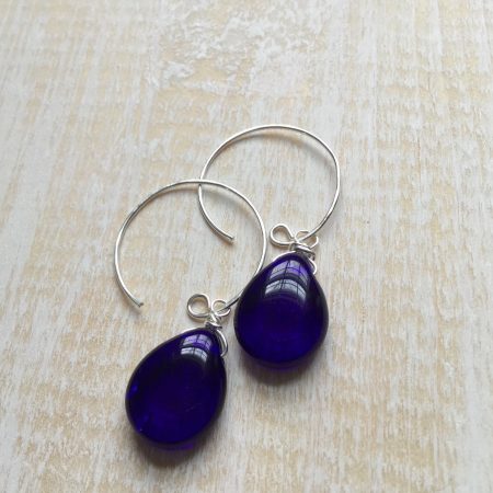 Irresistible Cobalt Blue Beads on Open Hoops, by Leah - featured on Jewelry Making Journal