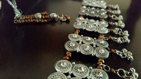 Oxidized silver choker necklace by Sanchari  - featured on Jewelry Making Journal