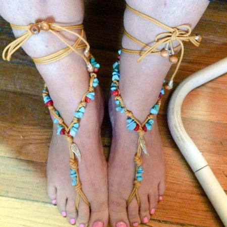 Sandals, Southwest Style - by Margo - featured on Jewelry Making Journal