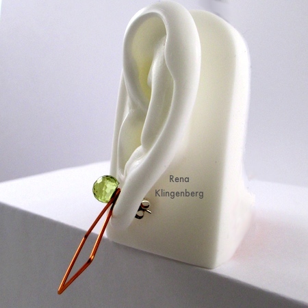 Square Hoop Earring Jackets - Tutorial by Rena Klingenberg
