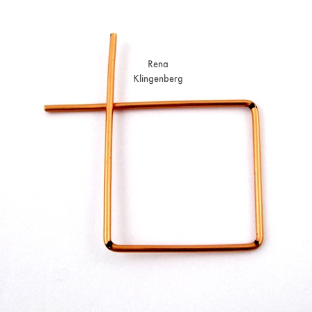 Bending wire for Square Hoop Earring Jackets - Tutorial by Rena Klingenberg