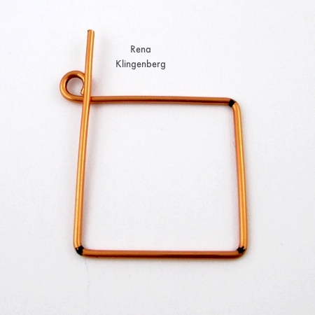 Making wire loops for Square Hoop Earring Jackets - Tutorial by Rena Klingenberg