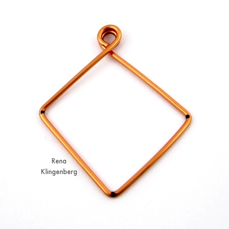 Finished Square Hoop Earring Jackets - Tutorial by Rena Klingenberg