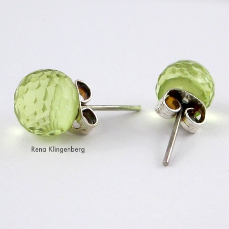 Post earrings for Square Hoop Earring Jackets - Tutorial by Rena Klingenberg