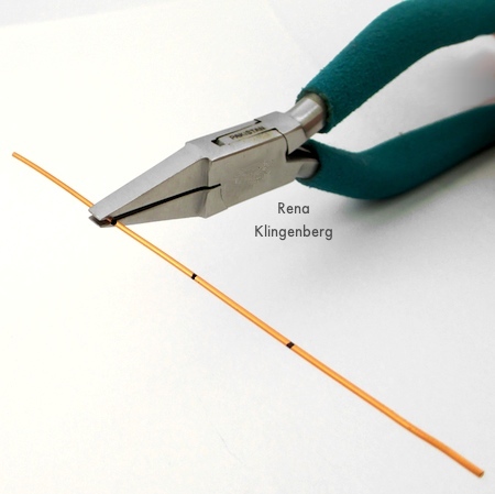 Bending wire for Square Hoop Earring Jackets - Tutorial by Rena Klingenberg
