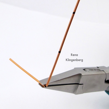 Bending wire for Square Hoop Earring Jackets - Tutorial by Rena Klingenberg