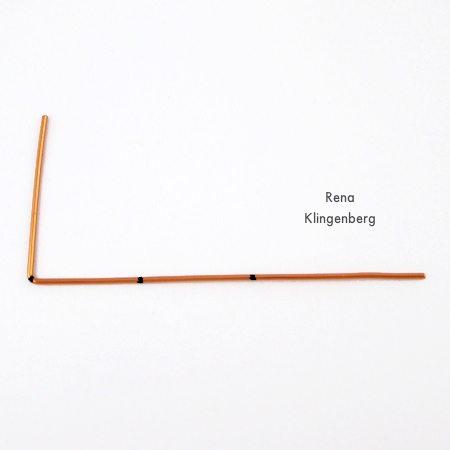 Bent wire for Square Hoop Earring Jackets - Tutorial by Rena Klingenberg