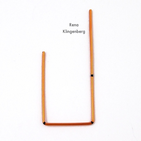Bending wire for Square Hoop Earring Jackets - Tutorial by Rena Klingenberg