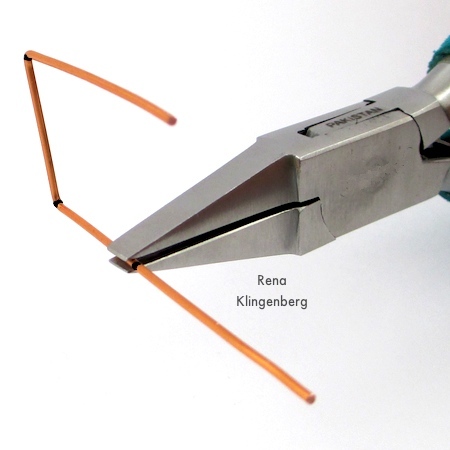 Bending wire for Square Hoop Earring Jackets - Tutorial by Rena Klingenberg
