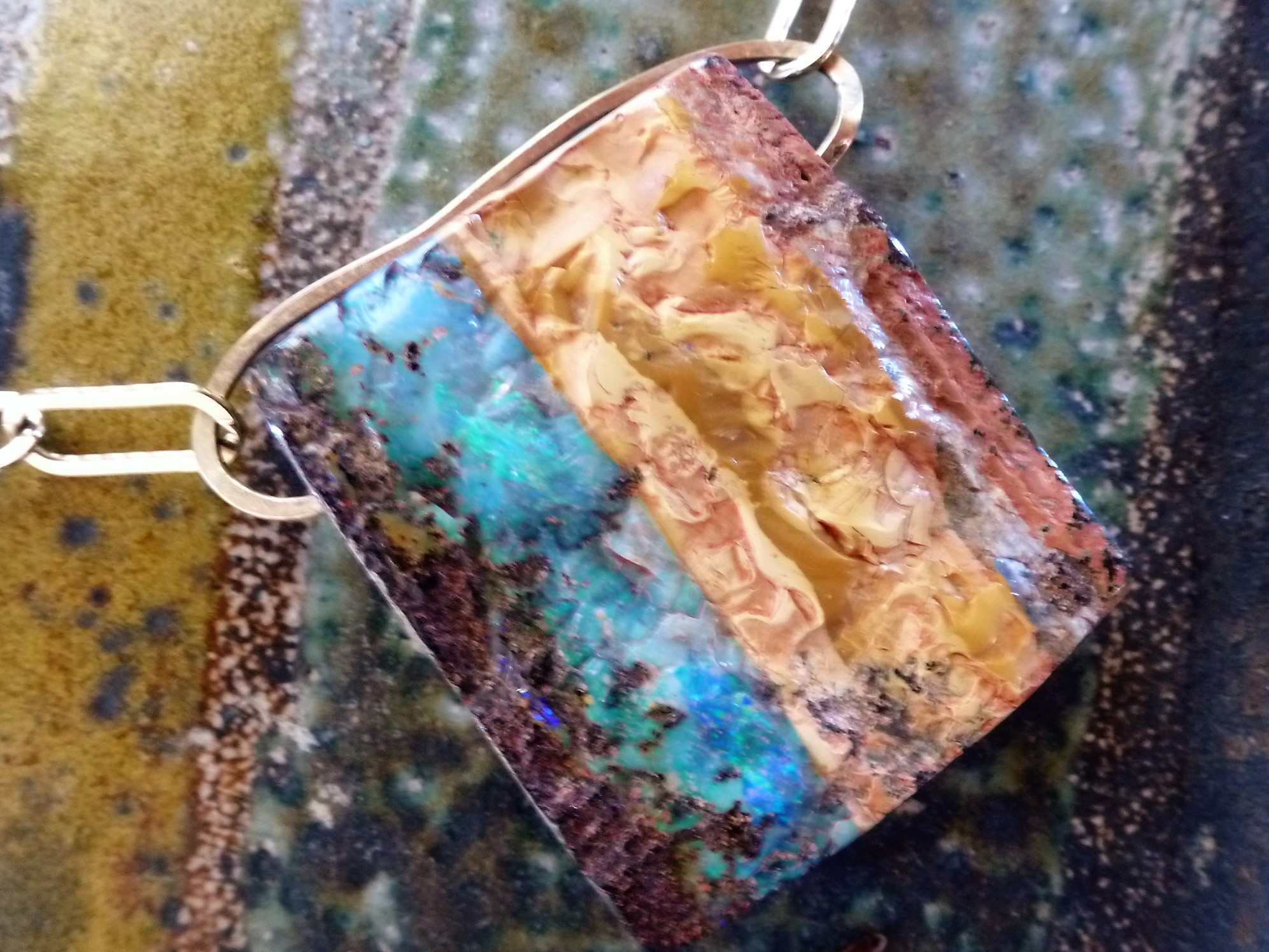 Bonzer Boulder Opal Necklace Jewelry Making Journal