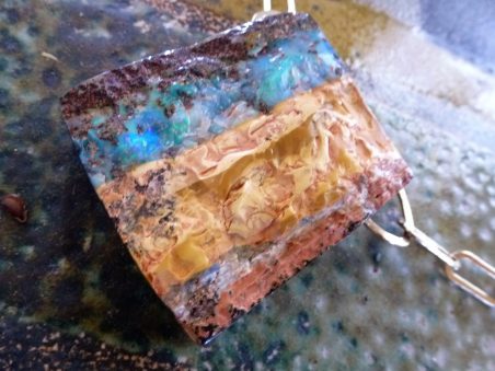 Bonzer Boulder Opal Necklace by Dana C. Smith  - featured on Jewelry Making Journal