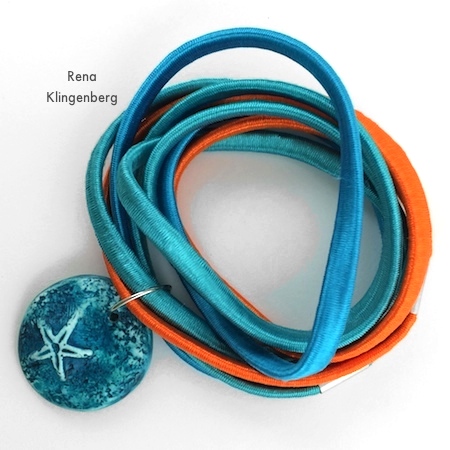 Wrapping "Summer" bracelet around your wrist - Easy Multi Wrap Bracelet - Tutorial by Rena Klingenberg
