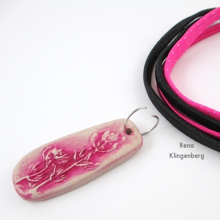 Attaching the pendant to "Winter" Easy Multi Wrap Bracelet - Tutorial by Rena Klingenberg
