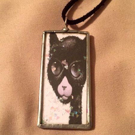 Profile Cat Soldered Pendant by Linda Sheehan  - featured on Jewelry Making Journal