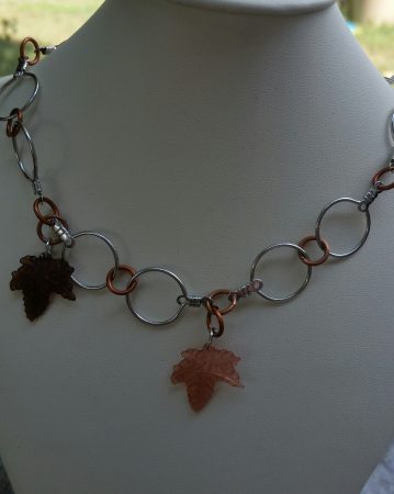 Acrylic Leaf Necklace by Catherine Smith - featured on Jewelry Making Journal